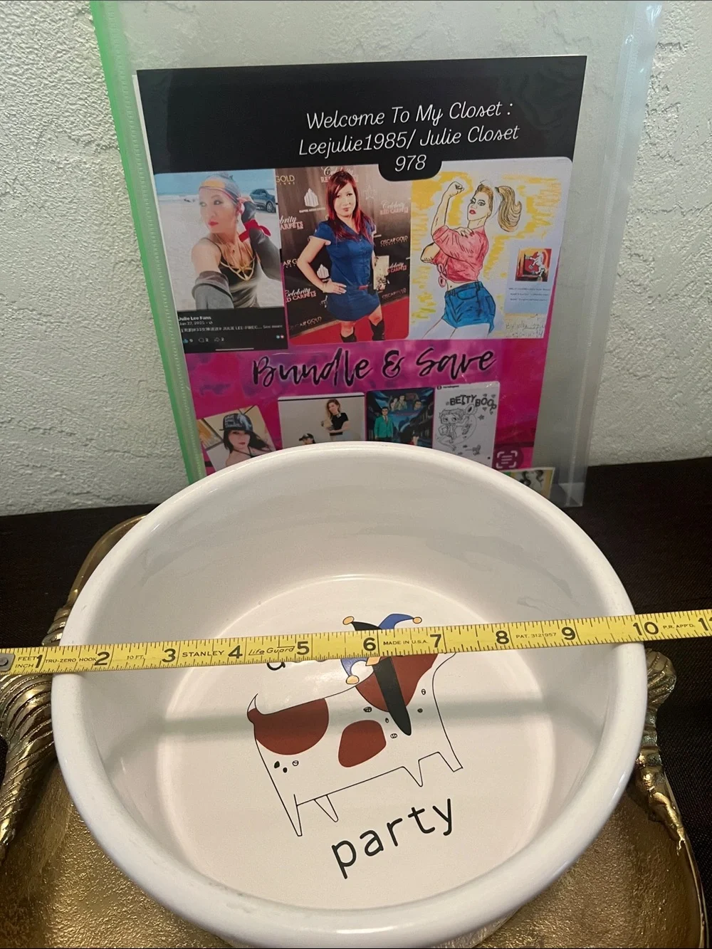#2056* Ceramic Dog Bowl with 'Dog Party'DesignSignature Housewares Incorporated